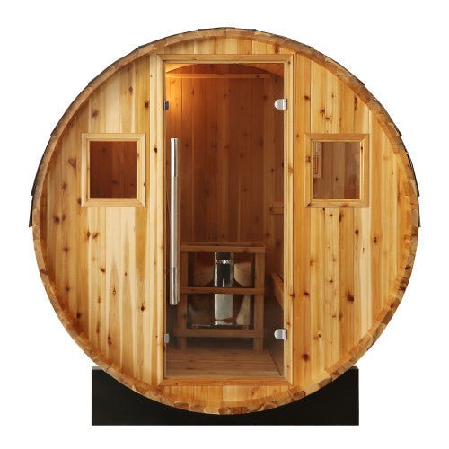 Sunray Aurora 2 - 4 Person Traditional Barrel Sauna with Harvia Heater - West Coast Saunas - 300SH