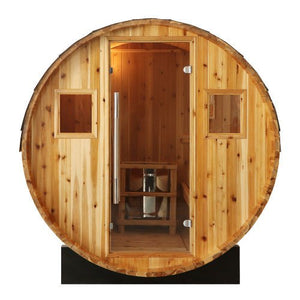 Sunray Aurora 2 - 4 Person Traditional Barrel Sauna with Harvia Heater - West Coast Saunas - 300SH