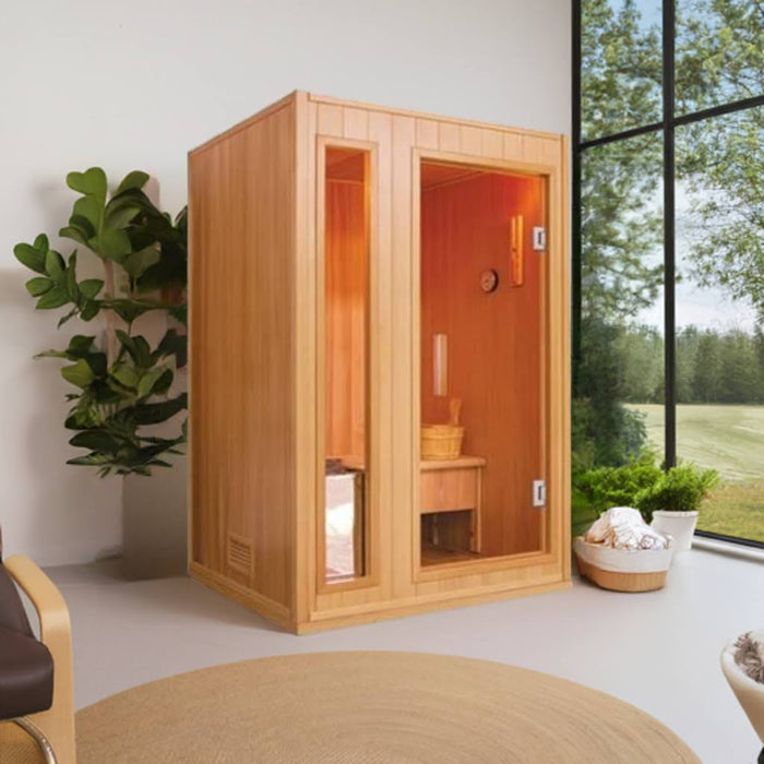 Sunray Baldwin 2 - Person Indoor Traditional Sauna - West Coast Saunas - 200SN