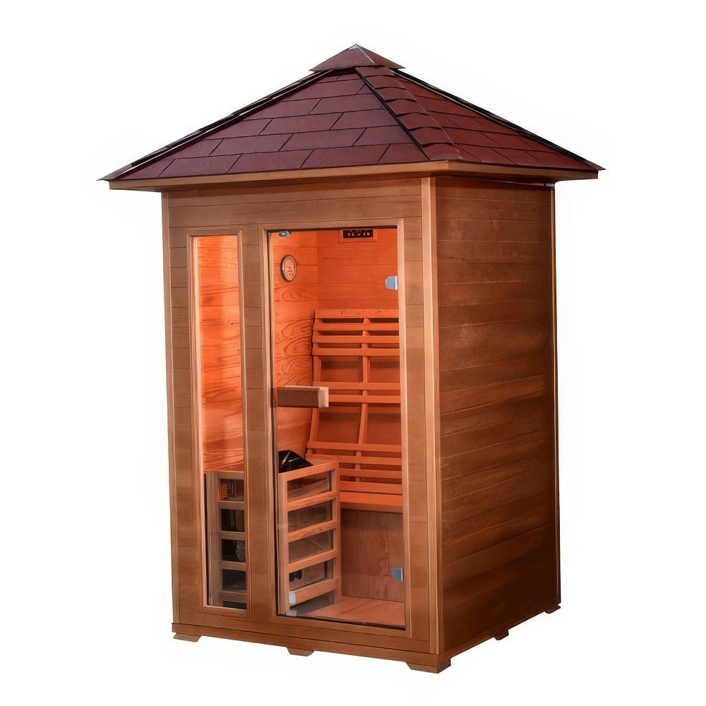 Sunray Bristow 2-Person Outdoor Traditional Sauna - West Coast Saunas - 200D2