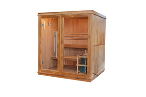 Sunray Charleston 4-Person Indoor Traditional Sauna - West Coast Saunas - 400TN