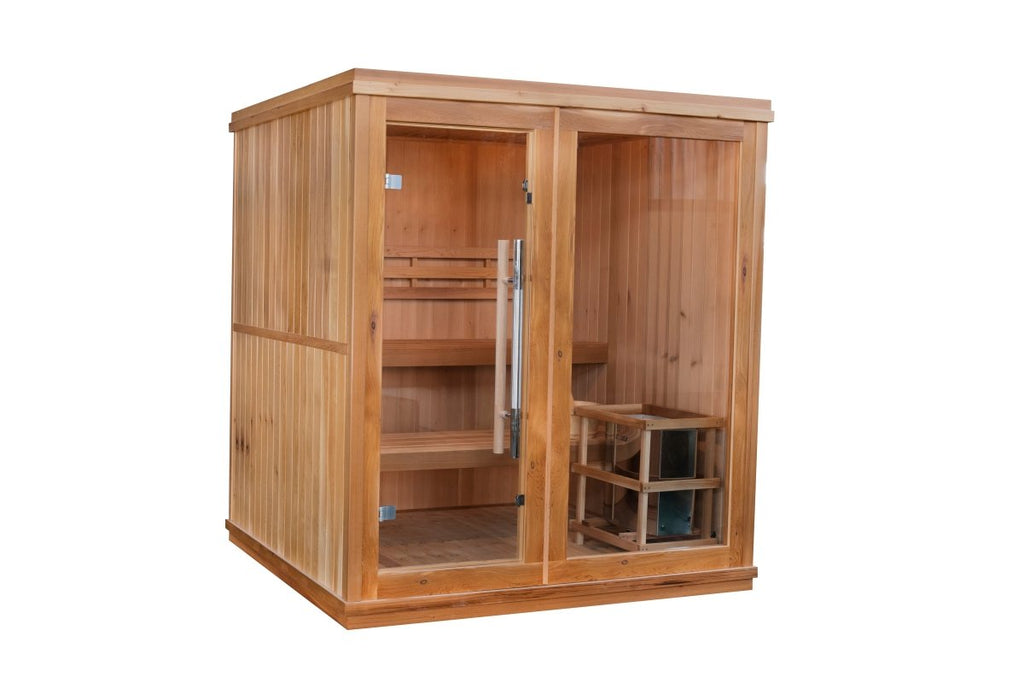 Sunray Charleston 4-Person Indoor Traditional Sauna - West Coast Saunas - 400TN