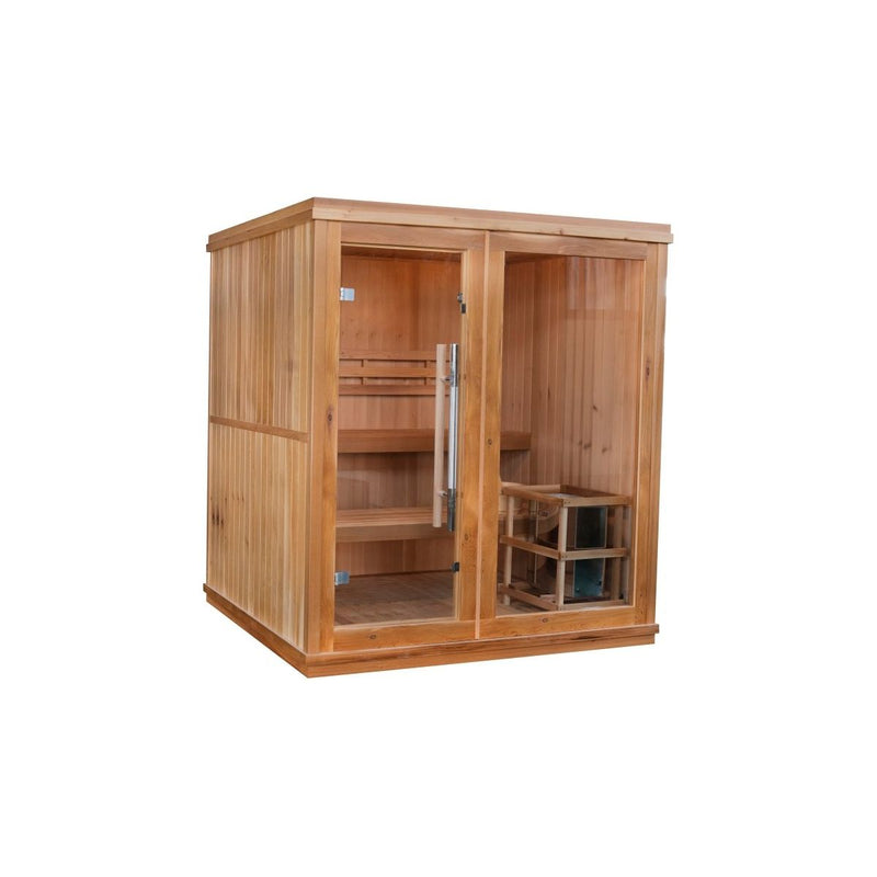 Sunray Charleston 4Person Indoor Traditional Sauna — West Coast Saunas