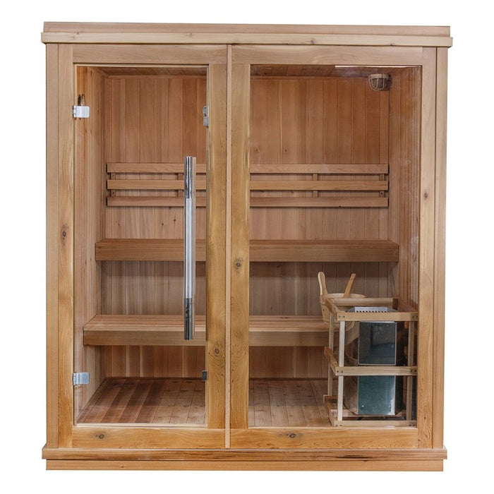 Sunray Charleston 4-Person Indoor Traditional Sauna - West Coast Saunas - 400TN