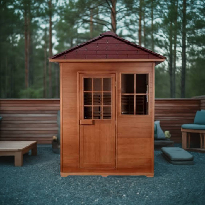 Sunray Freeport 3 - Person Outdoor Traditional Sauna - West Coast Saunas - 300D1