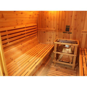 Sunray Galley 4 - Person Traditional Barrel Sauna with Harvia Heater - West Coast Saunas - 400SH