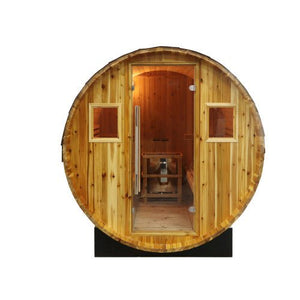 Sunray Galley 4 - Person Traditional Barrel Sauna with Harvia Heater - West Coast Saunas - 400SH