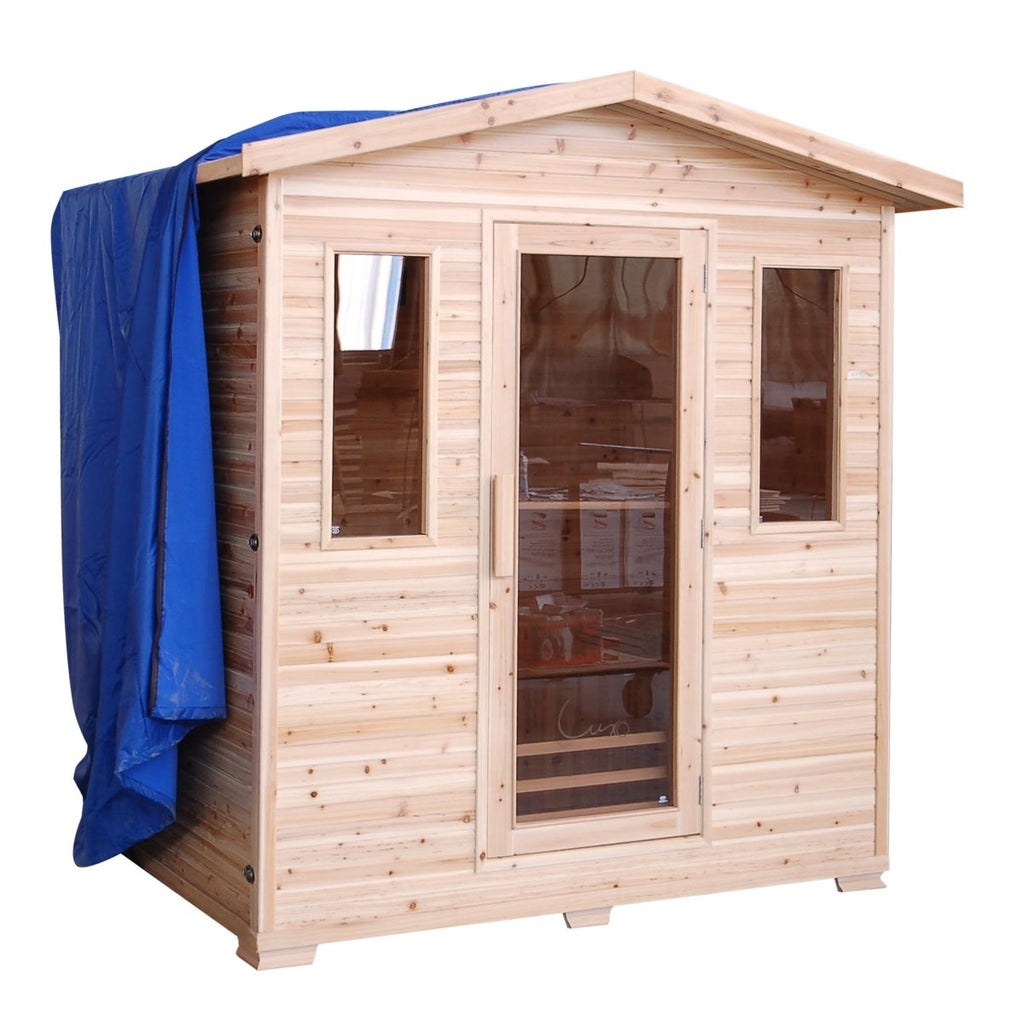 Sunray Grandby 3-Person Outdoor Steam Sauna - West Coast Saunas - 300D