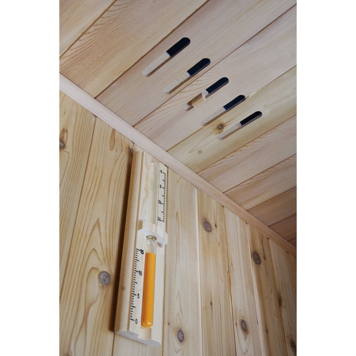 Sunray Hampton 3 Person Indoor Traditional Sauna with Double Bench - West Coast Saunas - 300TN
