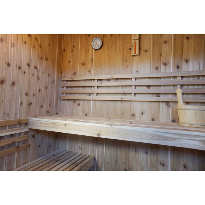 Sunray Hampton 3 Person Indoor Traditional Sauna with Double Bench - West Coast Saunas - 300TN