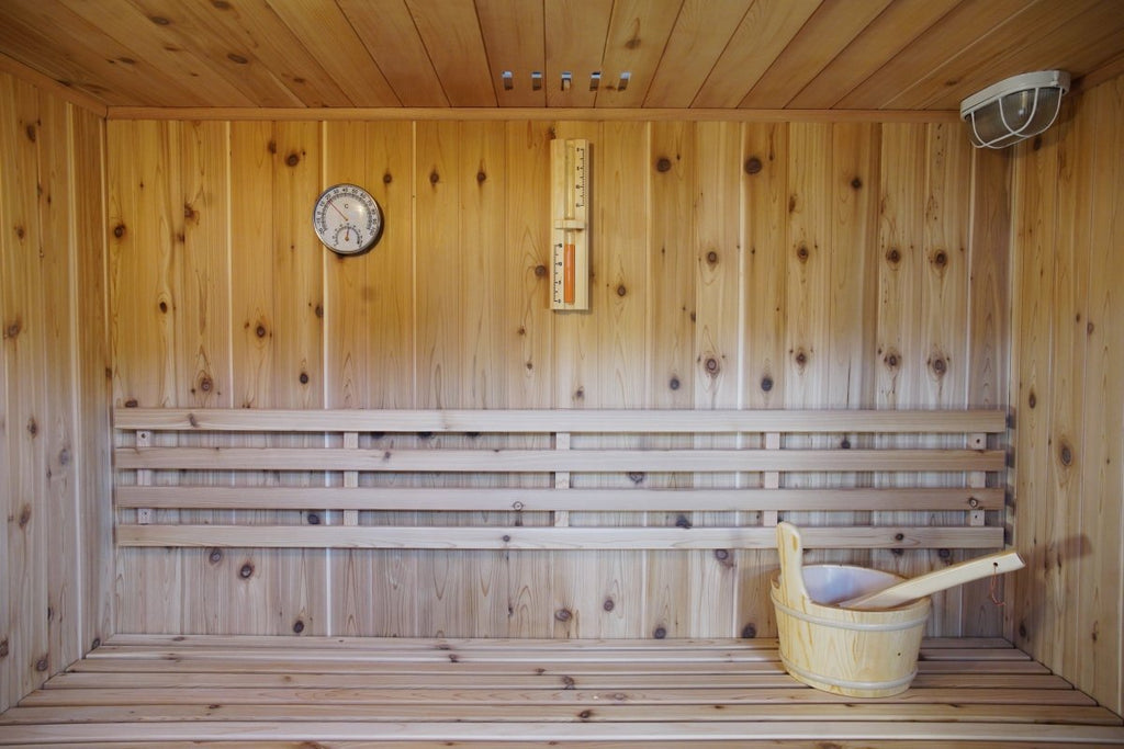 Sunray Hampton 3 Person Indoor Traditional Sauna with Double Bench - West Coast Saunas - 300TN