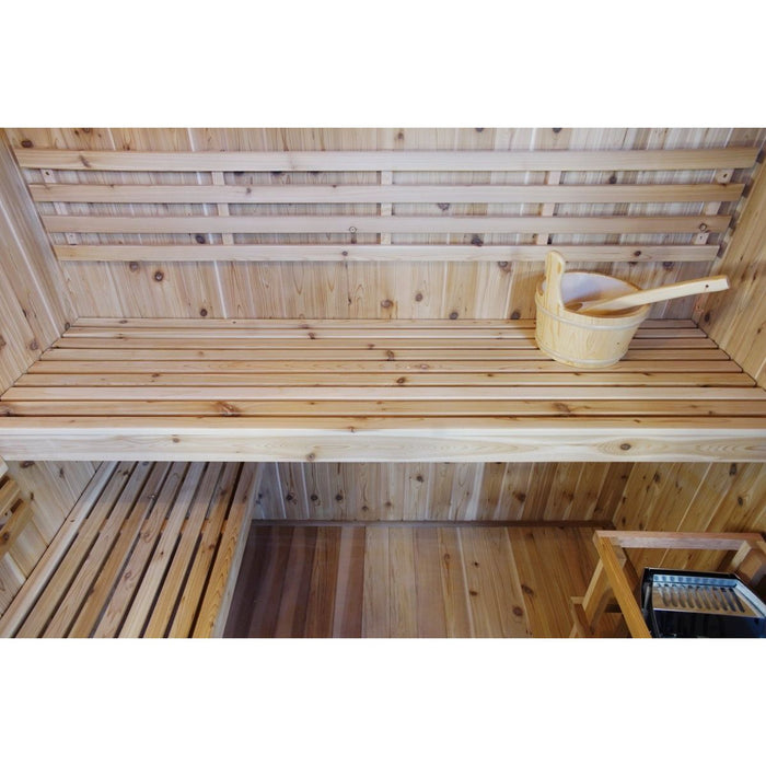 Sunray Hampton 3 Person Indoor Traditional Sauna with Double Bench - West Coast Saunas - 300TN
