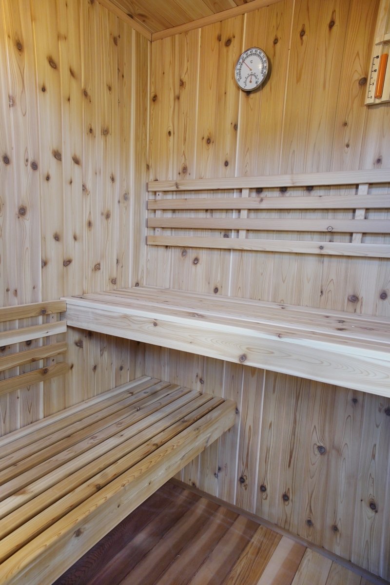 Sunray Hampton 3 Person Indoor Traditional Sauna with Double Bench - West Coast Saunas - 300TN