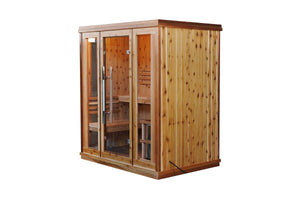 Sunray Hampton 3 Person Indoor Traditional Sauna with Double Bench - West Coast Saunas - 300TN