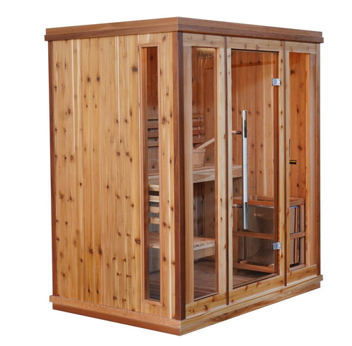 Sunray Hampton 3 Person Indoor Traditional Sauna with Double Bench - West Coast Saunas - 300TN