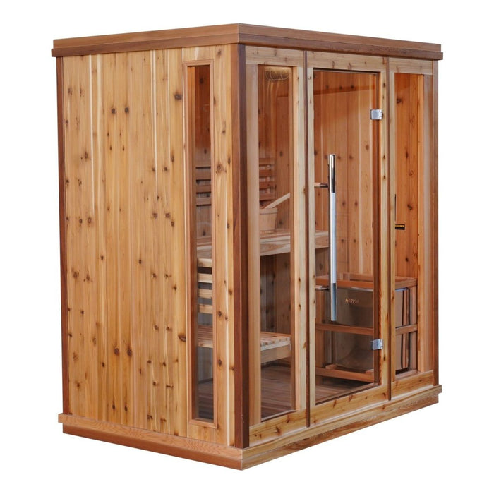 Sunray Hampton 3 Person Indoor Traditional Sauna with Double Bench - West Coast Saunas - 300TN