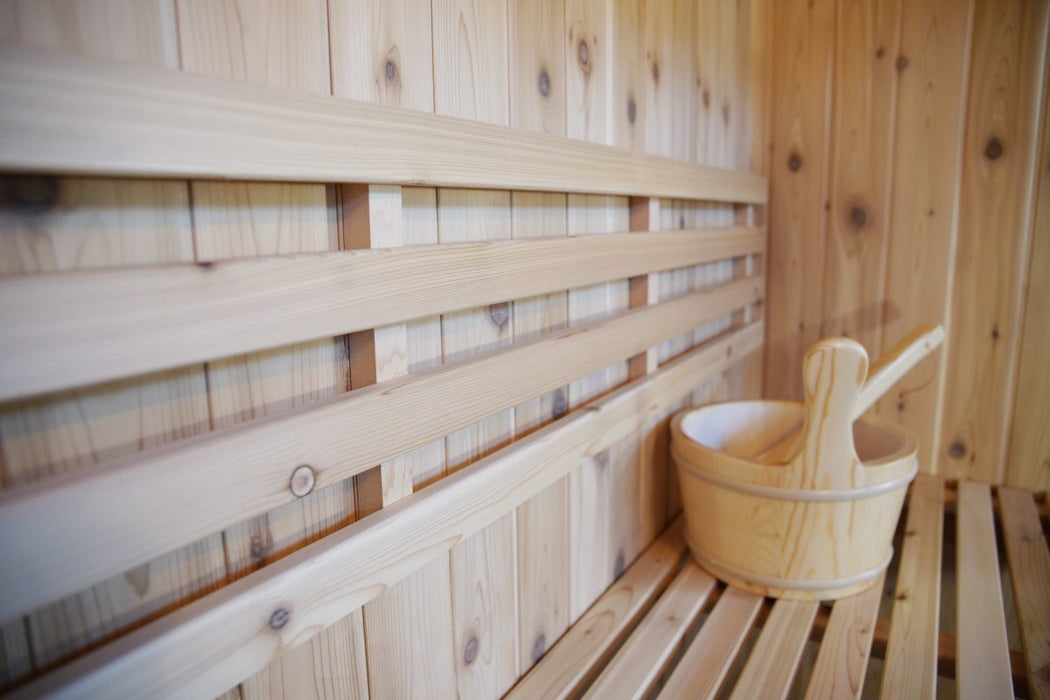 Sunray Hampton 3 Person Indoor Traditional Sauna with Double Bench - West Coast Saunas - 300TN