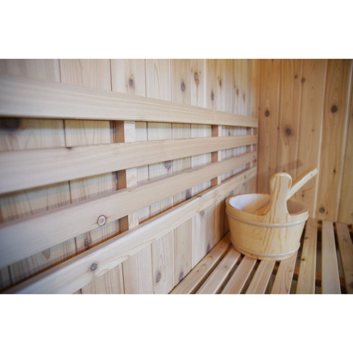 Sunray Hampton 3 Person Indoor Traditional Sauna with Double Bench - West Coast Saunas - 300TN