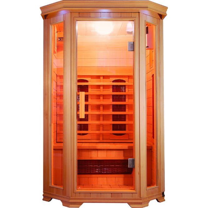 Sunray Heathrow 2-Person Indoor Infrared Dry Sauna - West Coast Saunas - 200W