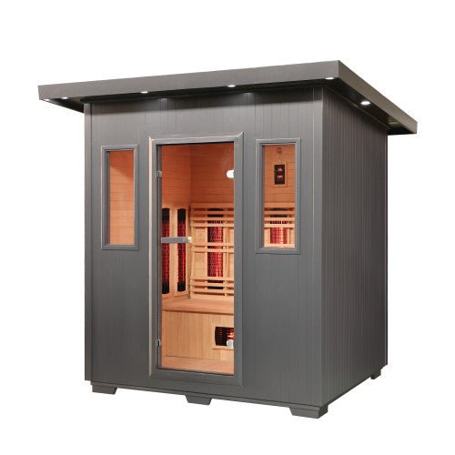 Sunray Pacific 4 - Person Outdoor Infrared Sauna - West Coast Saunas - 400D6