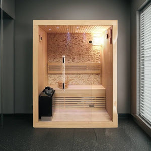 Sunray Rockledge 2 - Person Indoor Traditional Steam Sauna - West Coast Saunas - 200LX