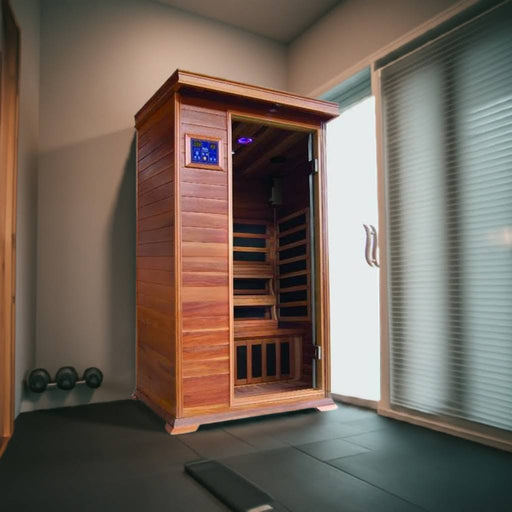 Sunray Sedona 1 - Person Indoor Infrared Dry Sauna - West Coast Saunas - 100K