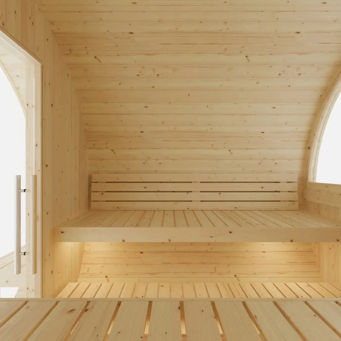 Tampere Finnish Barrel Sauna with WiFi Heater - Finnish Sauna Builders - West Coast Saunas - sku-47986467635441