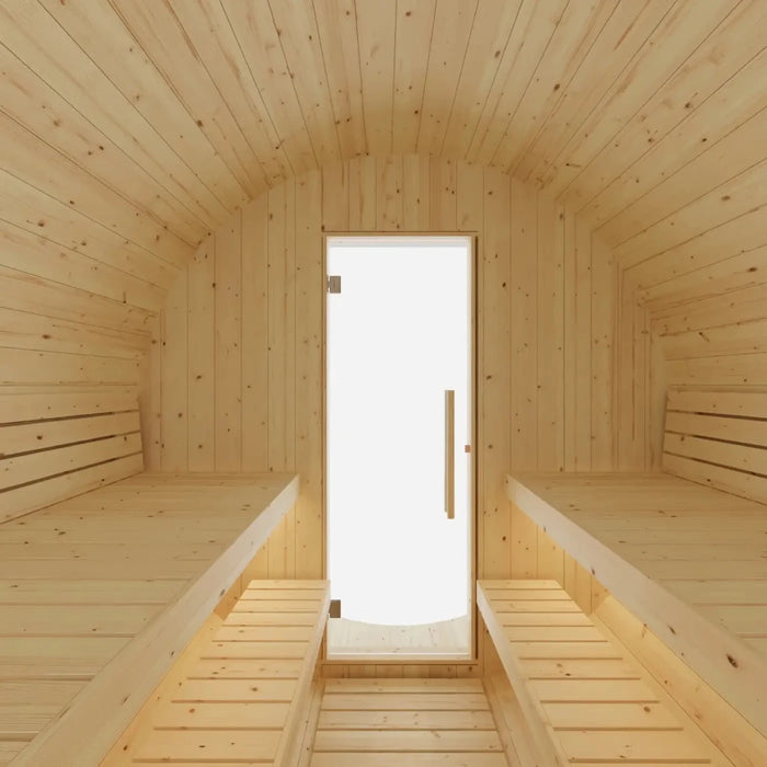 Tampere Finnish Barrel Sauna with WiFi Heater - Finnish Sauna Builders - West Coast Saunas - sku-47986467635441