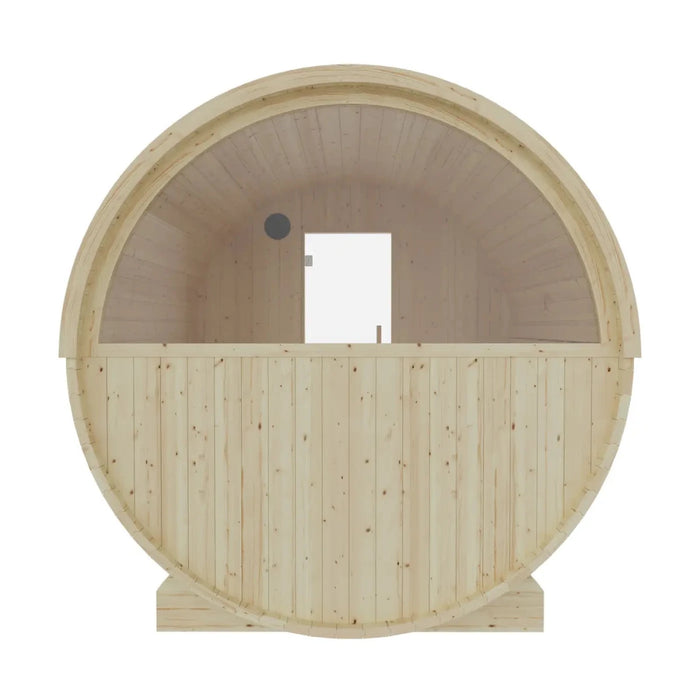 Tampere Finnish Barrel Sauna with WiFi Heater - Finnish Sauna Builders - West Coast Saunas - sku-47986467635441