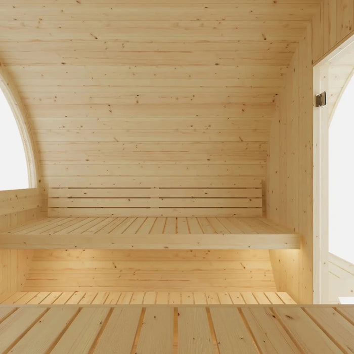 Tampere Finnish Barrel Sauna with WiFi Heater - Finnish Sauna Builders - West Coast Saunas - sku-47986467635441