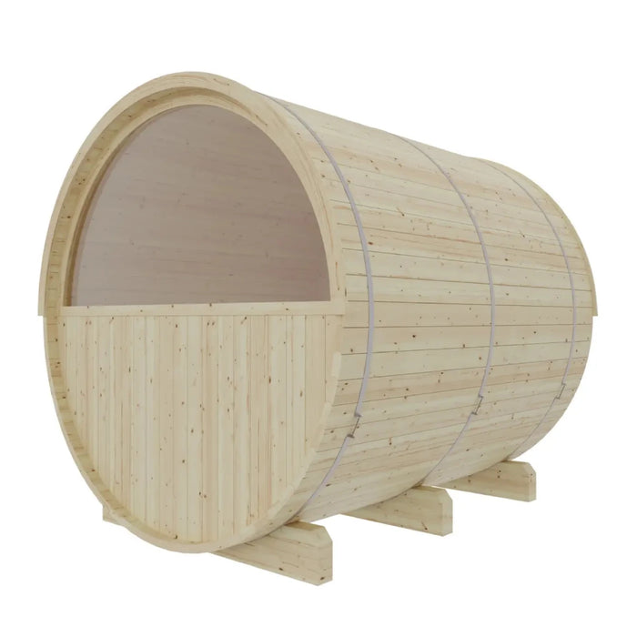 Tampere Finnish Barrel Sauna with WiFi Heater - Finnish Sauna Builders - West Coast Saunas - sku-47986467635441