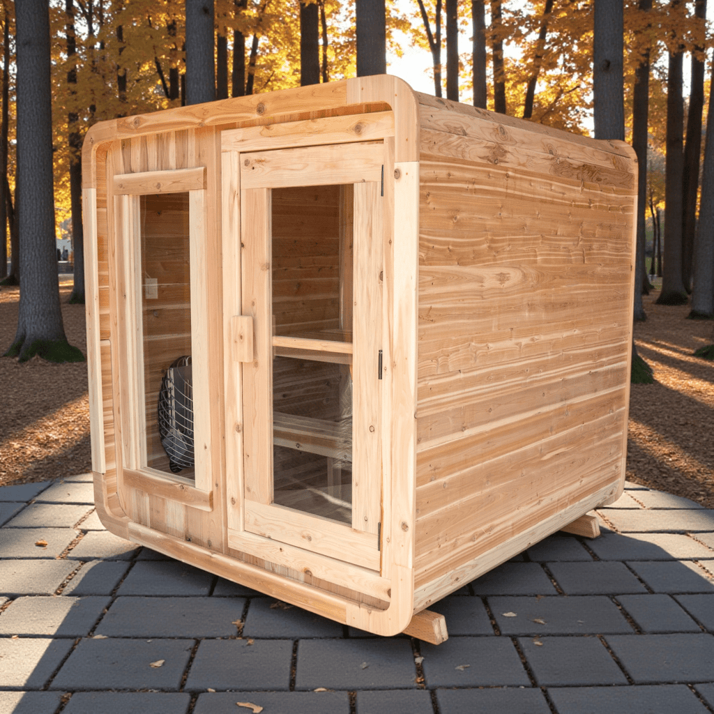 The Erik 4 - Person Outdoor Sauna Pod - West Coast Saunas - ERIK-4P