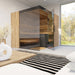 ThermaSol Aalto Sauna Cabin Indoor Sauna Kit, Semi - Panoramic Glass, Up to 4 Persons - West Coast Saunas - 14-AALTODL