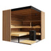 ThermaSol Aalto Sauna Cabin Indoor Sauna Kit, Semi - Panoramic Glass, Up to 4 Persons - West Coast Saunas - 14-AALTODL