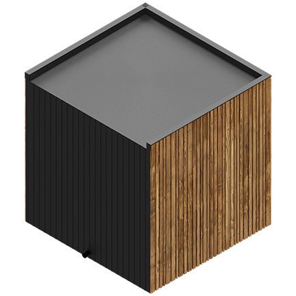 ThermaSol Fortis Sauna Cabin Fully Assembled Outdoor Sauna, Tinted Glass Front with Eave, Up to 4 Persons - West Coast Saunas - 14-FORTIS