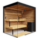 ThermaSol Lumaria Sauna Cabin Indoor Sauna Kit, Front/Side Glass, Up to 5 Persons - West Coast Saunas - 14-LUMARIAMDL