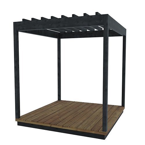 ThermaSol Nordic Misty Pergola Matching Pergola for Nordic Misty Sauna Cabin - West Coast Saunas - 14-KIR-4016