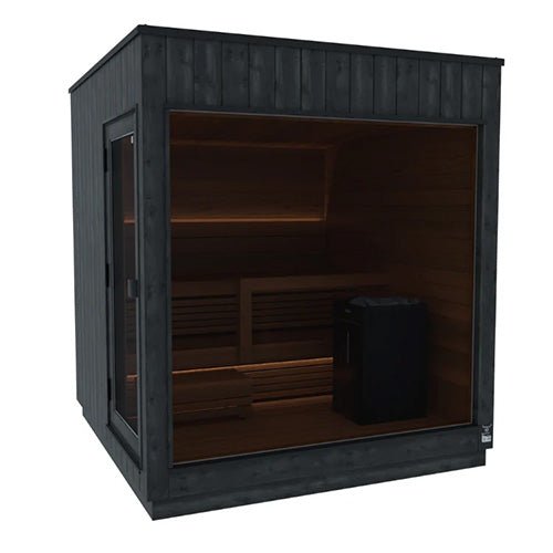 ThermaSol Nordic Misty Sauna Cabin Fully Assembled Outdoor Sauna, Modular, 2 to 5 Person - West Coast Saunas - 14-KIR-3537