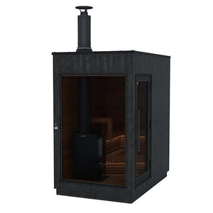 ThermaSol Nordic Misty Sauna Cabin Fully Assembled Outdoor Sauna, Modular, 2 to 5 Person - West Coast Saunas - 14-KIR-4522WB
