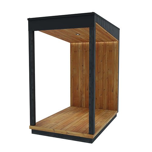 ThermaSol Nordic Misty Terrace Outdoor Terrace for Nordic Misty Sauna Cabin - West Coast Saunas - 14-KIR-3654