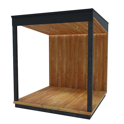 ThermaSol Nordic Misty Terrace Outdoor Terrace for Nordic Misty Sauna Cabin - West Coast Saunas - 14-KIR-3655