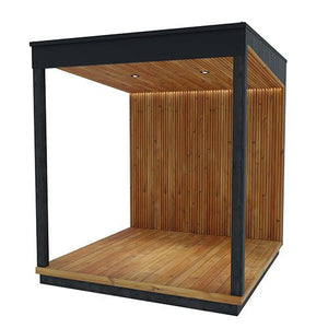 ThermaSol Nordic Misty Terrace Outdoor Terrace for Nordic Misty Sauna Cabin - West Coast Saunas - 14-KIR-3655