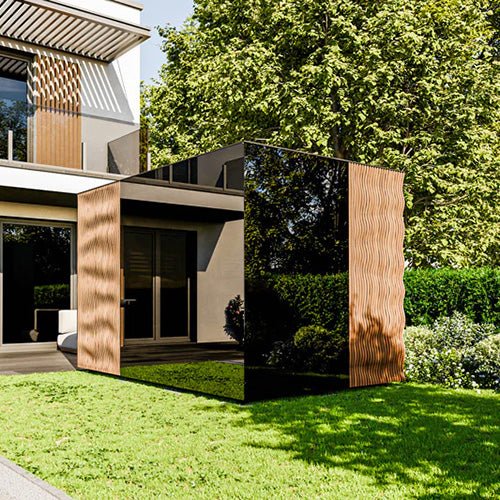 ThermaSol Ombra Sauna Cabin Fully Assembled Outdoor Sauna, Stopsol Bronze Glass, Up to 5 Persons - West Coast Saunas - 14-OMBRA