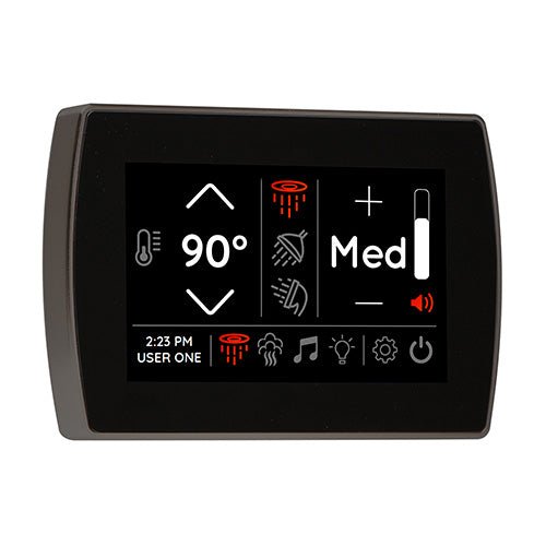 ThermaSol SignaTouch Digital Steam Shower Control, Touchscreen, 5 Inch - West Coast Saunas - STCM-BN