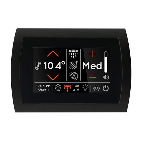 ThermaSol SignaTouch Digital Steam Shower Control, Touchscreen, 5 Inch - West Coast Saunas - STC-BK