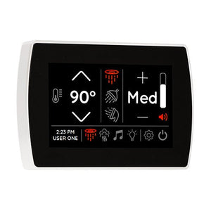 ThermaSol SignaTouch Digital Steam Shower Control, Touchscreen, 5 Inch - West Coast Saunas - STCM-WHT