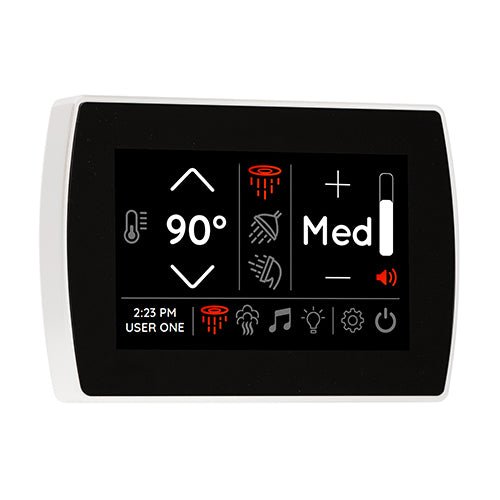 ThermaSol SignaTouch Digital Steam Shower Control, Touchscreen, 5 Inch - West Coast Saunas - STCM-WHT