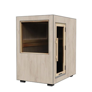 ThermaSol Solaris Sauna Cabin Fully Assembled Outdoor Sauna, Solar - Powered, 2 to 5 Person - West Coast Saunas - 14-KIR-4560