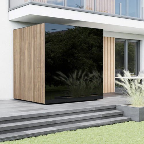 ThermaSol Spectra Sauna Cabin Fully Assembled Outdoor Sauna, Tinted Glass - Front, Up to 4 Persons - West Coast Saunas - 14-SPECTRA