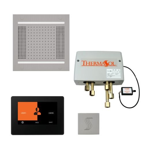 ThermaSol TT2 & HydroVive Total Wellness Package ThermaTouch2 Control, HydroVive Rainhead, SteamVection Steamhead, Digital Shower Valve - West Coast Saunas - TWPH147S-SC